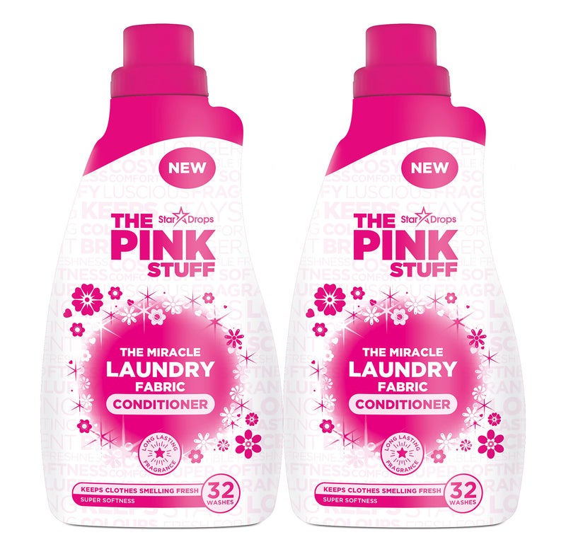 Stardrops - The Pink Stuff - The Miracle Laundry Liquid Fabric Conditioner - 32oz Pack of 2, 2.0 pounds (82379), Rhubarb - Image 1